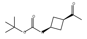 Carbamic acid, N-(cis-3-acetylcyclobutyl)-, 1,1-dimethylethyl ester Struktur