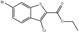 Benzo[b]thiophene-2-carboxylic acid, 6-bromo-3-chloro-, ethyl ester Structure