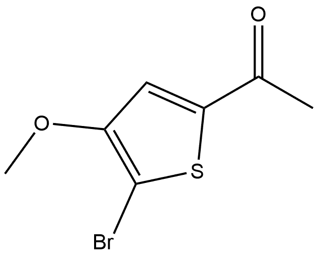 1-(5-Bromo-4-methoxy-2-thienyl)ethanone 化学構造式