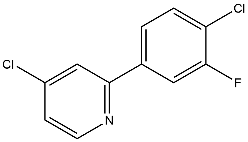 4-Chloro-2-(4-chloro-3-fluorophenyl)pyridine Struktur