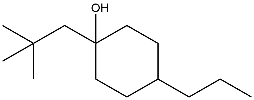 1-(2,2-Dimethylpropyl)-4-propylcyclohexanol,2280662-90-8,结构式