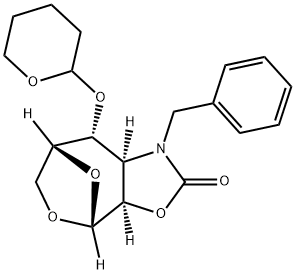 4,7-Epoxyoxepino4,3-doxazol-2(1H)-one, hexahydro-1-(phenylmethyl)-8-(tetrahydro-2H-pyran-2-yl)oxy-, (3aR,4R,7R,8R,8aR)- Structure