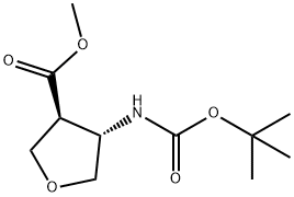 (3S,4S)-trans-4-tert-Butoxycarbonylamino-tetrahydro-furan-3-carboxylic acid methyl ester|