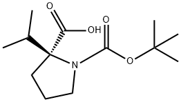 1-(1,1-二甲基乙基)(2S)-2-(1-甲基乙基)-1,2-吡咯烷二甲酸酯 结构式