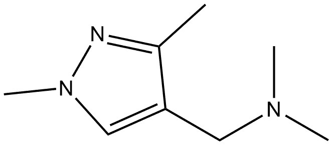 N,N,1,3-Tetramethyl-1H-pyrazole-4-methanamine 结构式