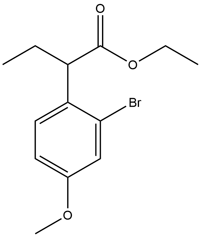 ethyl 2-(2-bromo-4-methoxyphenyl)butanoate,2282694-57-7,结构式