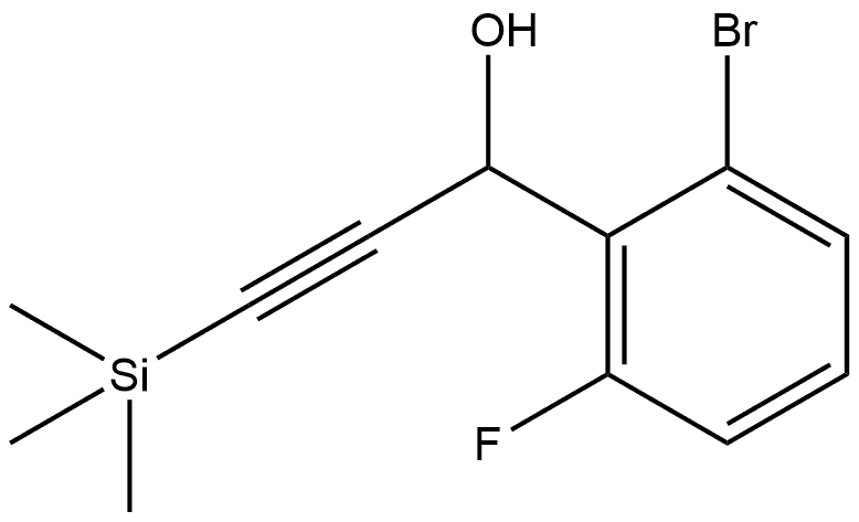 2-Bromo-6-fluoro-α-[2-(trimethylsilyl)ethynyl]benzenemethanol Structure