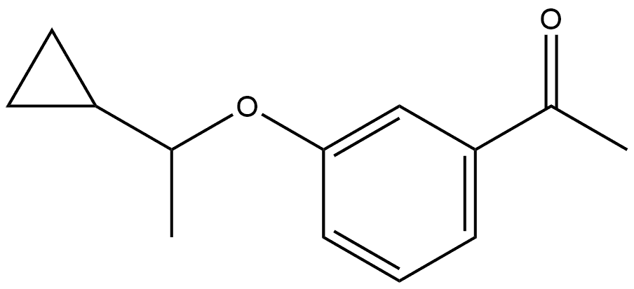 1-[3-(1-Cyclopropylethoxy)phenyl]ethanone 结构式