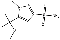 5-(1-Methoxy-1-methylethyl)-1-methyl-1H-pyrazole-3-sulfonamide Struktur