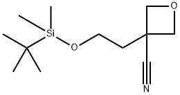 3-Oxetanecarbonitrile, 3-[2-[[(1,1-dimethylethyl)dimethylsilyl]oxy]ethyl]- Structure