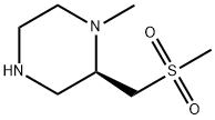 Piperazine, 1-methyl-2-[(methylsulfonyl)methyl]-, (2R)- Structure