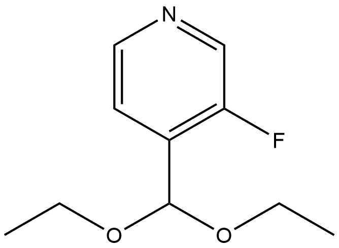 4-(diethoxymethyl)-3-fluoropyridine 结构式