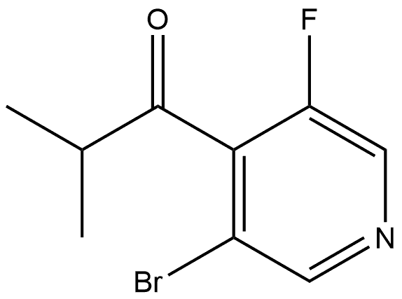 1-(3-Bromo-5-fluoro-4-pyridinyl)-2-methyl-1-propanone 结构式