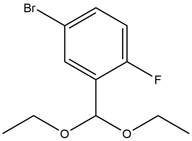 4-Bromo-2-(diethoxymethyl)-1-fluorobenzene 结构式