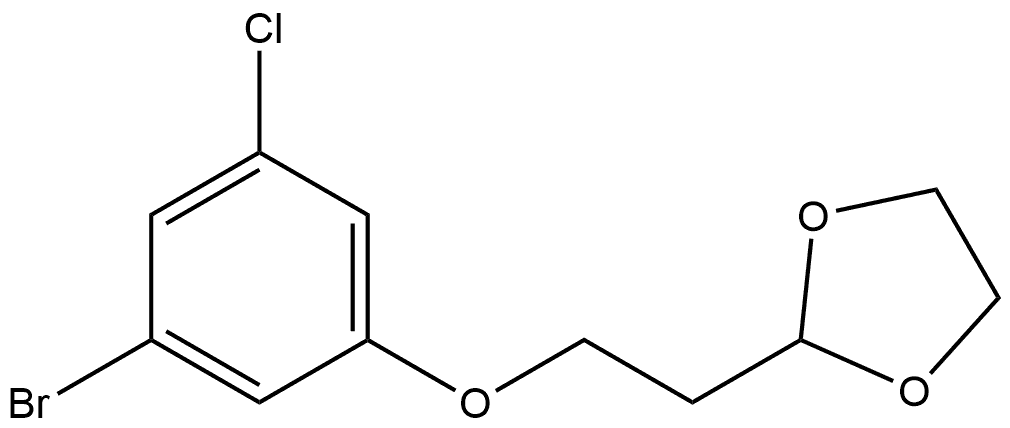 2-[2-(3-Bromo-5-chlorophenoxy)ethyl]-1,3-dioxolane Structure