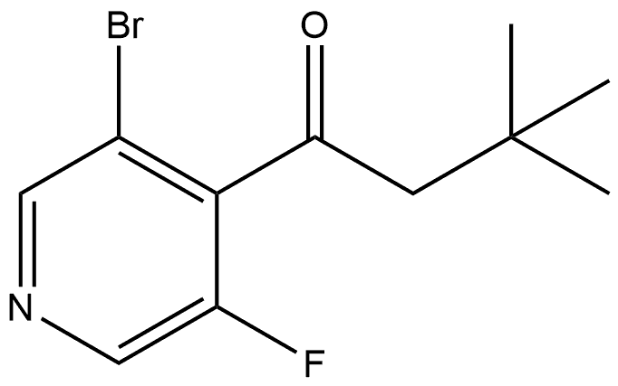 1-(3-Bromo-5-fluoro-4-pyridinyl)-3,3-dimethyl-1-butanone|