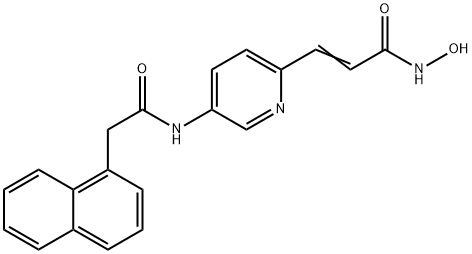 1-Naphthaleneacetamide, N-[6-[3-(hydroxyamino)-3-oxo-1-propen-1-yl]-3-pyridinyl]- Structure