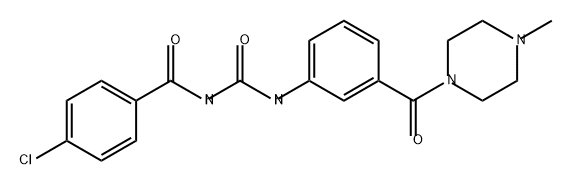 Benzamide, 4-chloro-N-[[[3-[(4-methyl-1-piperazinyl)carbonyl]phenyl]amino]carbonyl]- Struktur