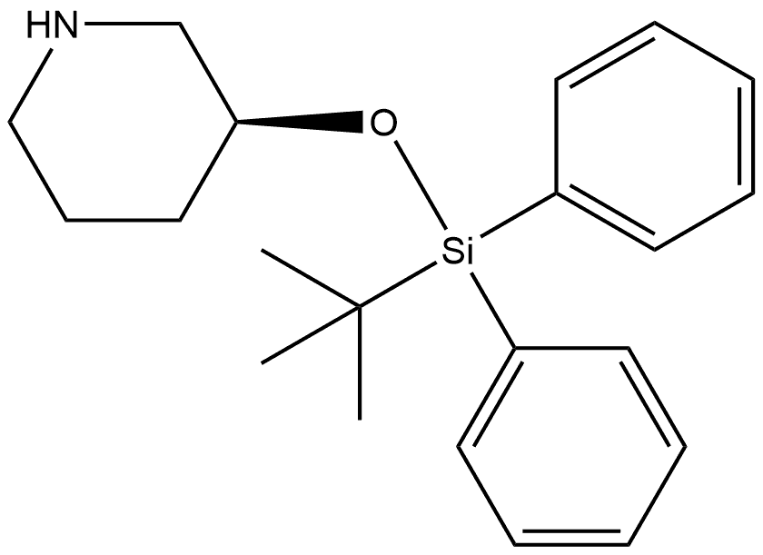 Piperidine, 3-[[(1,1-dimethylethyl)diphenylsilyl]oxy]-, (3S)- Struktur