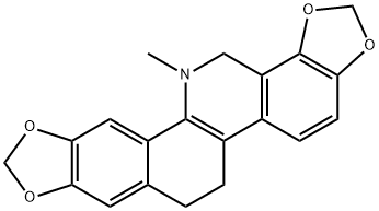 [1,3]Benzodioxolo[5,6-c]-1,3-dioxolo[4,5-i]phenanthridine, 6,7,13,14-tetrahydro-13-methyl- Structure