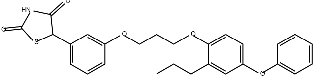 2,4-Thiazolidinedione, 5-[3-[3-(4-phenoxy-2-propylphenoxy)propoxy]phenyl]-|化合物 T29028