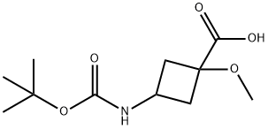 3-((叔丁氧基羰基)氨基)-1-甲氧基环丁烷甲酸,2286195-46-6,结构式