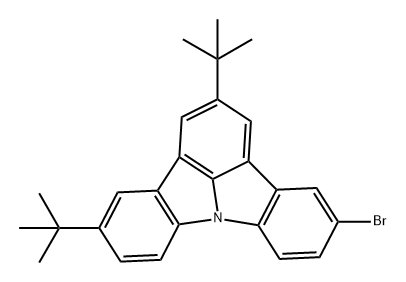 Indolo[3,2,1-jk]carbazole, 5-bromo-2,11-bis(1,1-dimethylethyl)- Structure