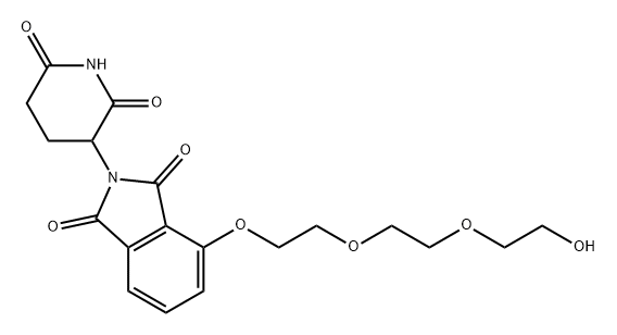 1H-Isoindole-1,3(2H)-dione, 2-(2,6-dioxo-3-piperidinyl)-4-[2-[2-(2-hydroxyethoxy)ethoxy]ethoxy]- 化学構造式