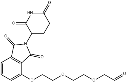 Acetaldehyde, 2-[2-[2-[[2-(2,6-dioxo-3-piperidinyl)-2,3-dihydro-1,3-dioxo-1H-isoindol-4-yl]oxy]ethoxy]ethoxy]- Structure