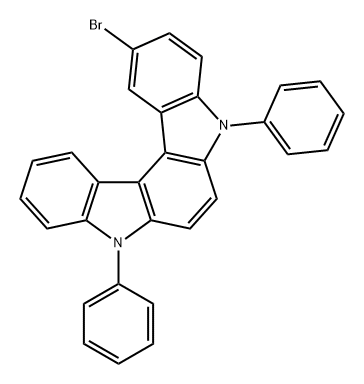 Indolo[2,3-c]carbazole, 2-bromo-5,8-dihydro-5,8-diphenyl- Struktur
