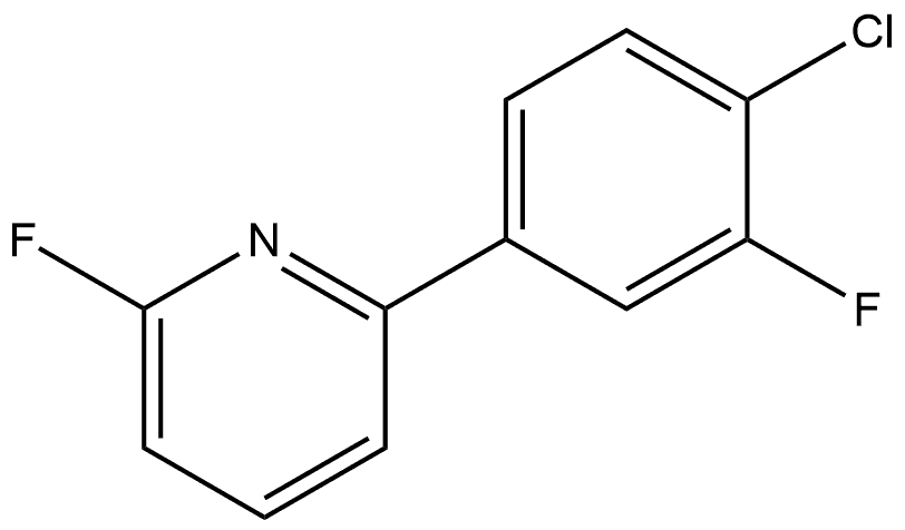 2-(4-Chloro-3-fluorophenyl)-6-fluoropyridine Struktur