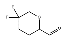 2H-Pyran-2-carboxaldehyde, 5,5-difluorotetrahydro- Struktur