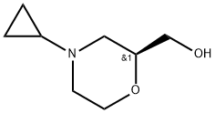 2-Morpholinemethanol, 4-cyclopropyl-, (2S)- Struktur