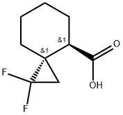 (3S,4R)-1,1-Difluorospiro[2.5]octane-4-carboxylic acid Struktur