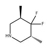 (3R,5R)-4,4-二氟-3,5-二甲基哌啶, 2287247-75-8, 结构式