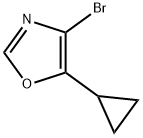 Oxazole, 4-bromo-5-cyclopropyl- Structure