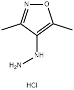 Isoxazole, 4-hydrazinyl-3,5-dimethyl-, hydrochloride (1:1) Struktur