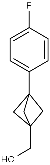 Bicyclo[1.1.1]pentane-1-methanol, 3-(4-fluorophenyl)- Struktur