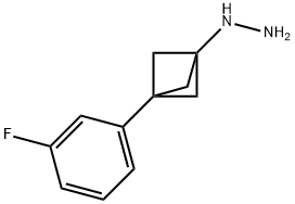 [3-(3-Fluorophenyl)bicyclo[1.1.1]pent-1-yl]hydrazine Struktur