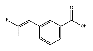 Benzoic acid, 3-(2,2-difluoroethenyl)- Structure