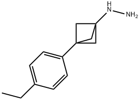 [3-(4-Ethylphenyl)bicyclo[1.1.1]pent-1-yl]hydrazine Structure