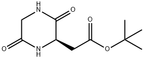 tert-Butyl 2-[(2R)-3,6-dioxopiperazin-2-yl]acetate Struktur