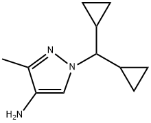 1H-Pyrazol-4-amine, 1-(dicyclopropylmethyl)-3-methyl- Structure