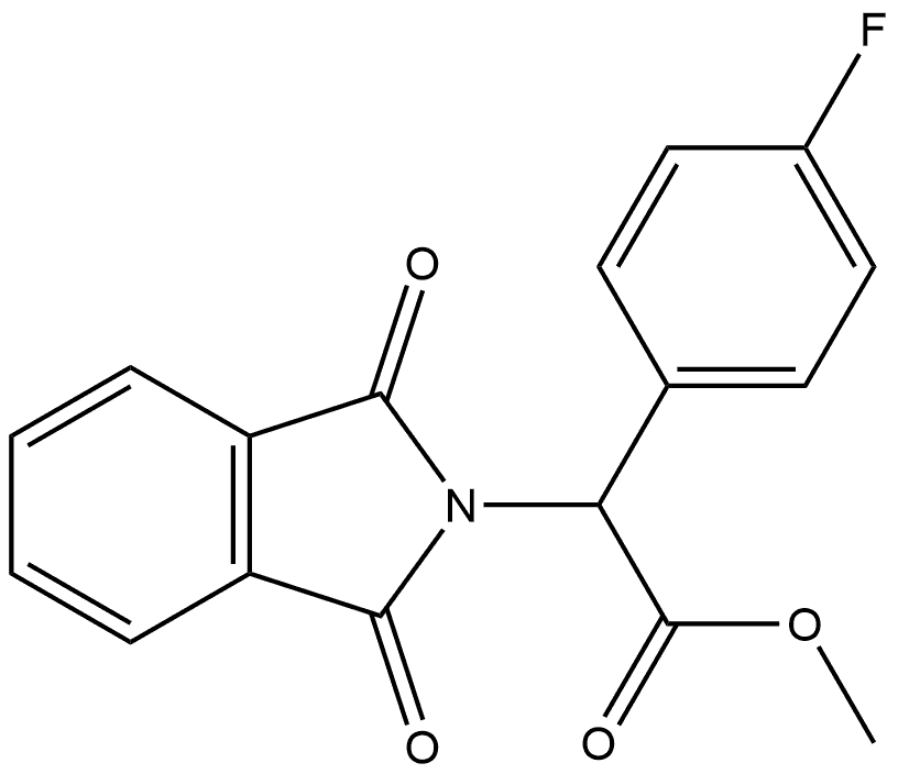 Methyl -2-(1,3-dioxoisoindol-2-yl)-2-(4-fluorophenyl)acetate Structure