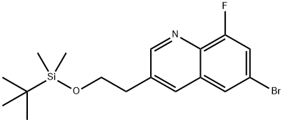 2-(6-溴-8-氟-3-喹啉基)乙氧基-叔丁基-二甲基-硅烷,2288708-54-1,结构式