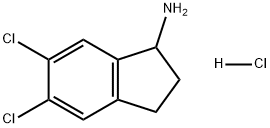 1H-Inden-1-amine, 5,6-dichloro-2,3-dihydro-, hydrochloride (1:1),2288708-81-4,结构式