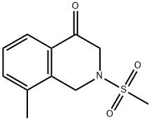 2-Methanesulfonyl-8-methyl-1,3-dihydroisoquinolin-4-one Struktur