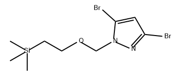 1H-Pyrazole, 3,5-dibromo-1-[[2-(trimethylsilyl)ethoxy]methyl]- Struktur