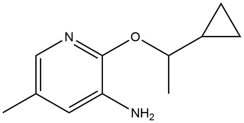 2-(1-Cyclopropylethoxy)-5-methyl-3-pyridinamine,2289167-90-2,结构式