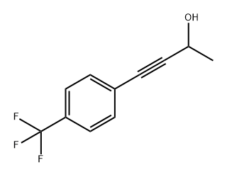4-(4-(三氟甲基)苯基)丁-3-炔-2-醇,229015-31-0,结构式